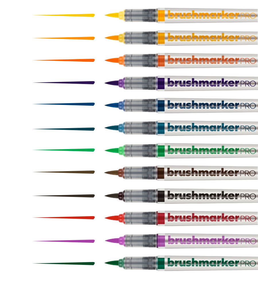 Rotuladores brush marker Karin neon