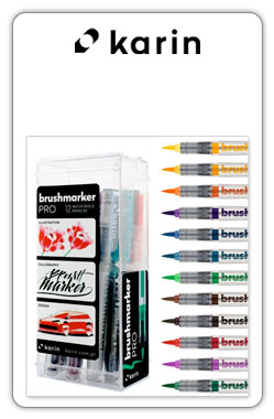 Karin rotuladores
BrushmarkerPRO
12 Basic colours