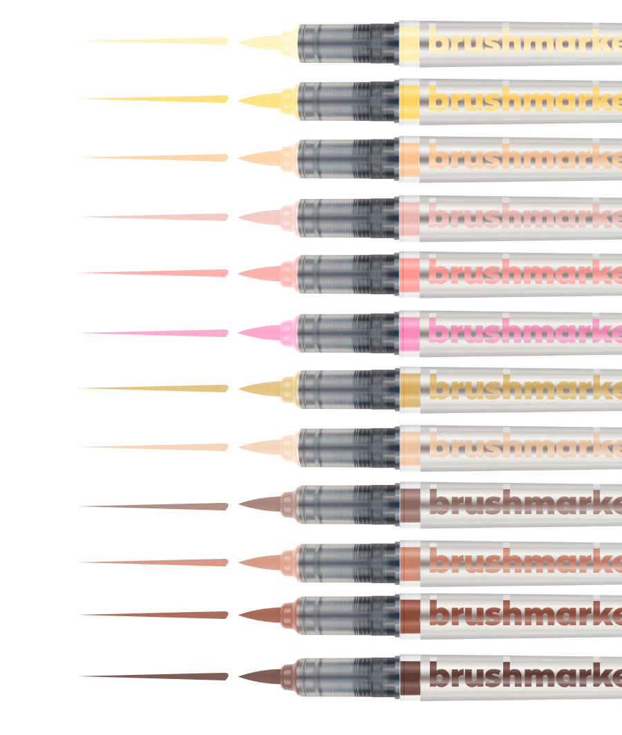 Rotuladores BrushmarkerPRO |12 Skin Colours Set