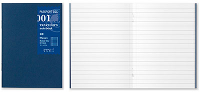 Recambio Traveler´s notebook
Hojas rayadas