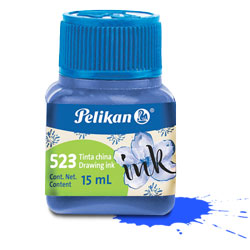 Tintero Pelikan tinta china azul
