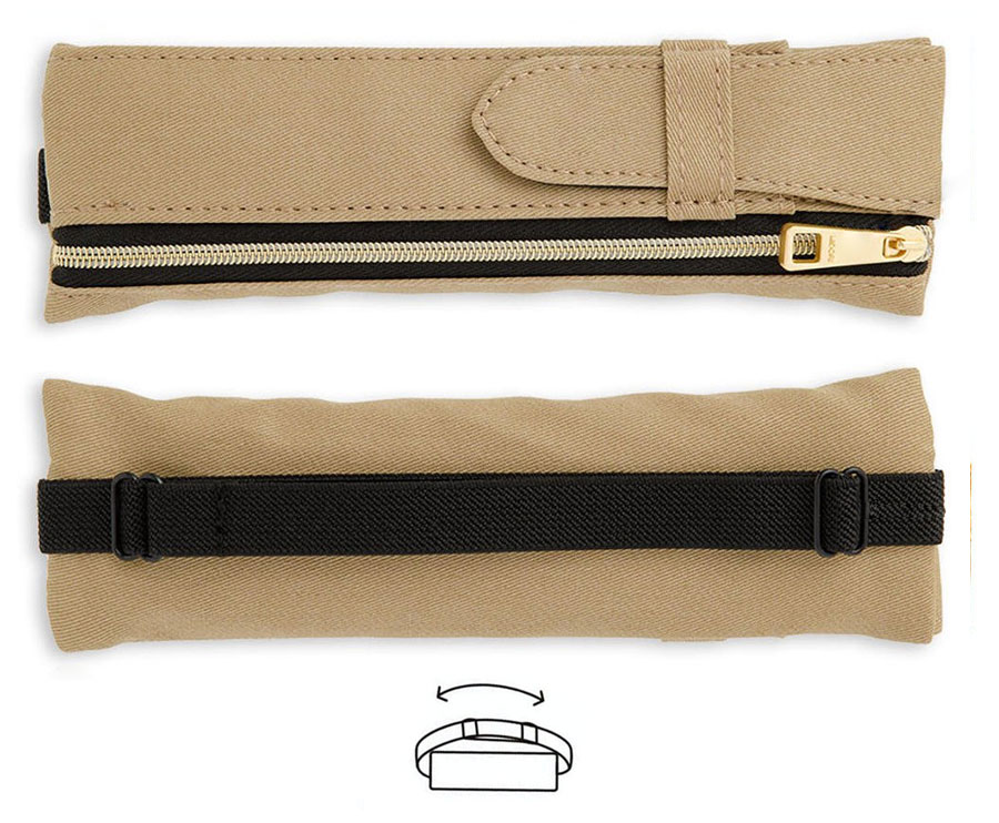 Midori Book Band Pen Case B6 - A5 Brown