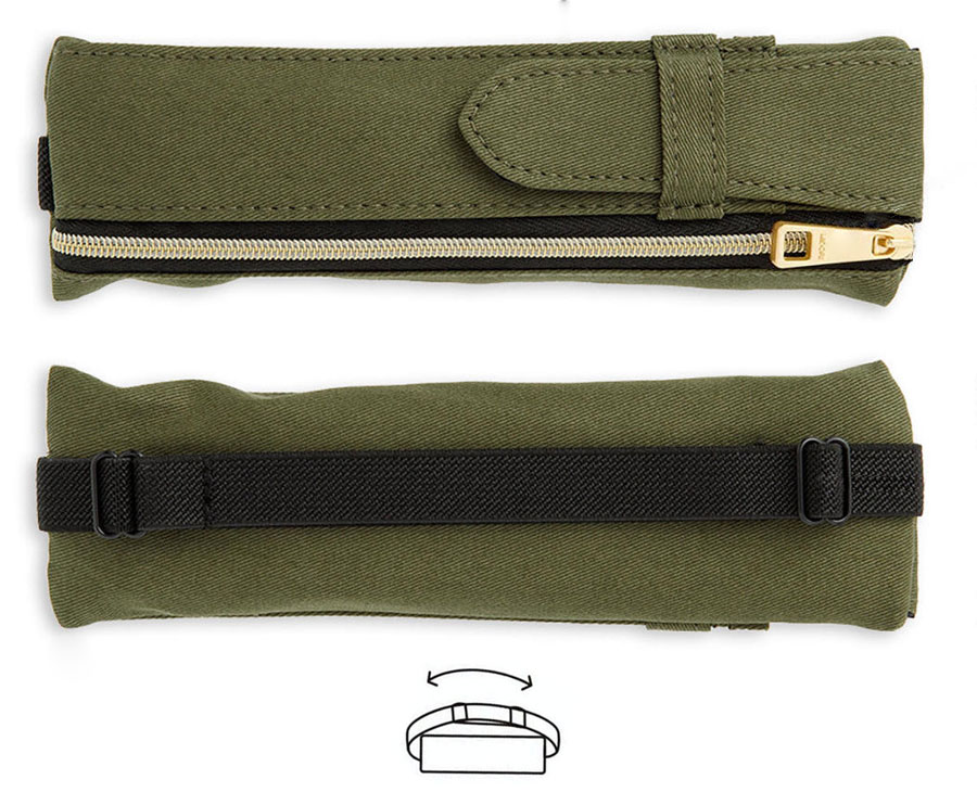 Midori Book Band Pen Case B6 - A5 Brown