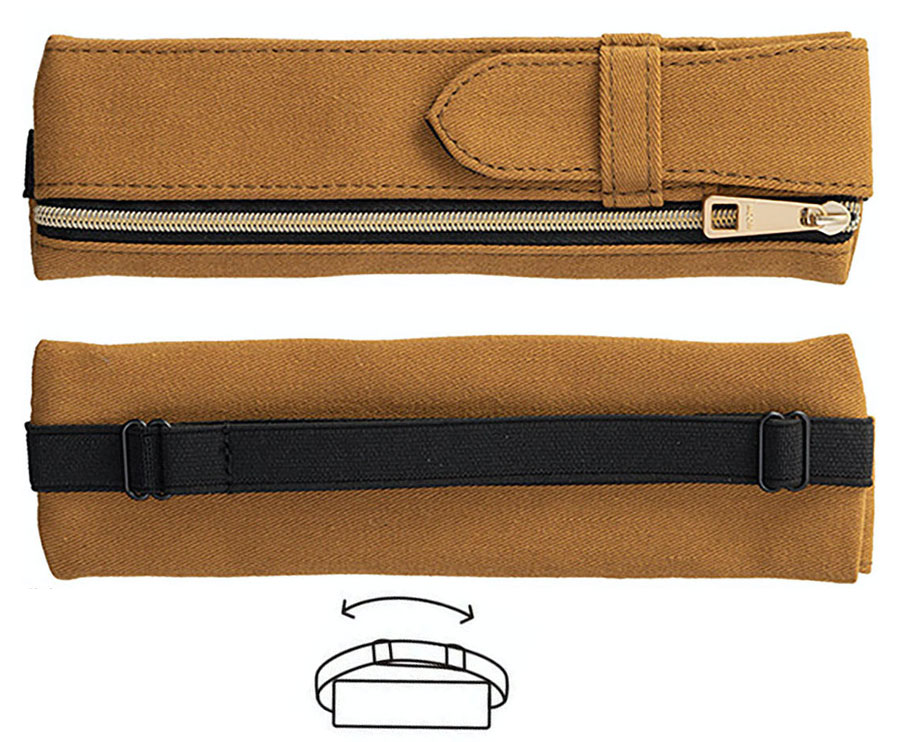 Midori Book Band Pen Case B6 - A5 Brown