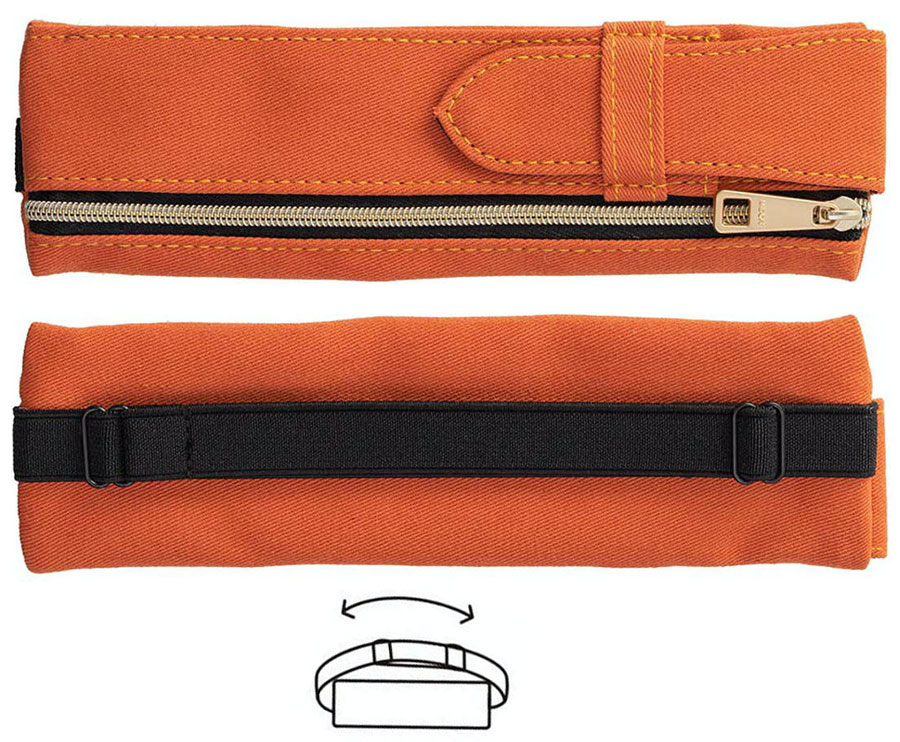 Midori Book Band Pen Case B6 - A5 Orange