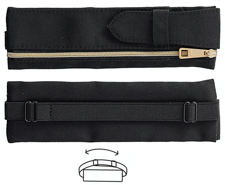 Midori Book Band Pen Case B6 - A5 black