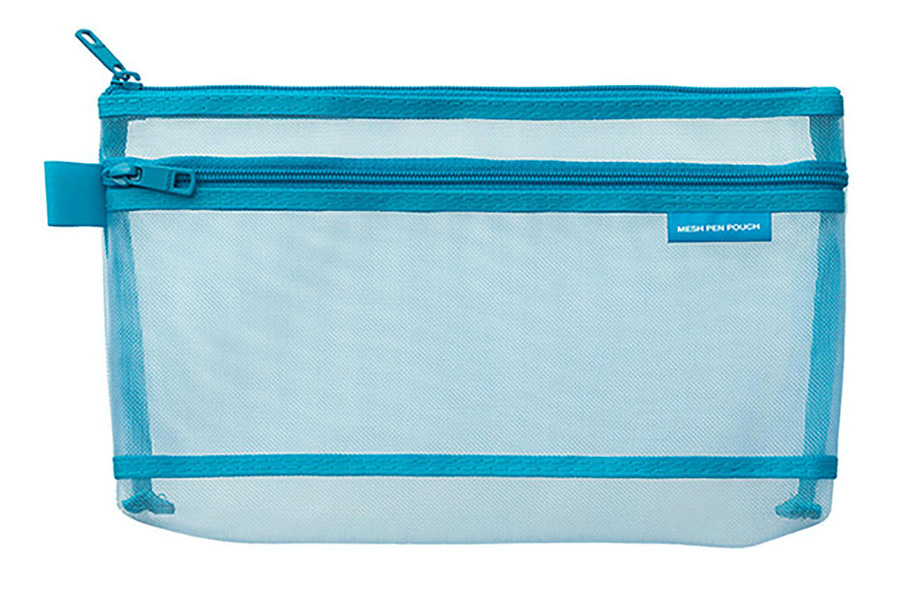 Midori CL Mesh Pen Pouch Blue