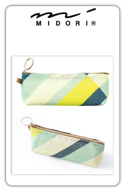 Estuches Midori
Mesh Graphics Pen Case Stripe Yellow Green 