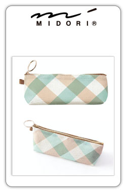 Estuches Midori
Mesh Graphics Pen Case Check Light blue