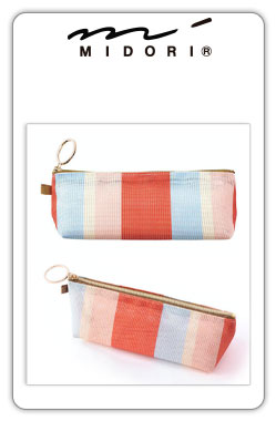 Estuches Midori
Mesh Graphics Pen Case Stripe Red