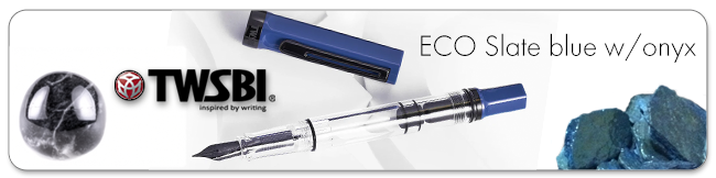 Twsbi ECO Slate blue w/onyx